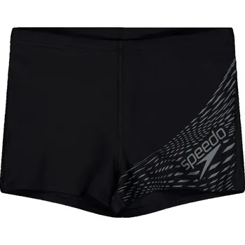 Chlapecké plavky Speedo Medley Logo Swimming Trunks BLACK GREY 8-9 let