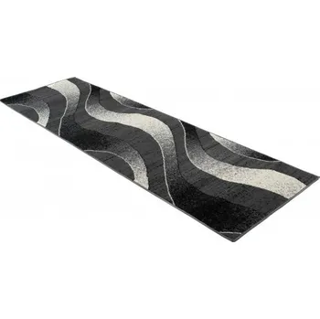 Koberec Makro Abra Koberec Běhoun CHEAP K857A tmavě šedý Rozměr: 80x200 cm