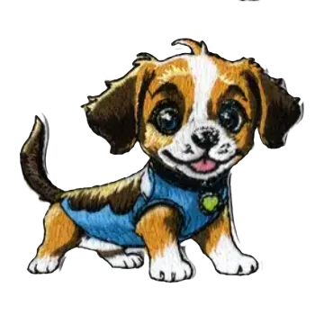 Nášivka Nažehlovací nášivka - štěně IV (6,5 x 7,0 cm)