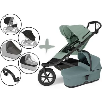 Kočárek Kočárek Thule Urban Glide 3 s korbou Blue a příslušenstvím, Mist Green