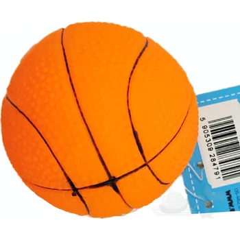 Hračka pro psa BUBU PETS basketbalový neonový míč s pískátkem 6,5cm