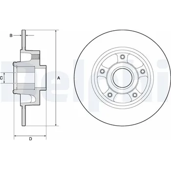 Brzdový kotouč Brzdový kotouč DELPHI BG9137RS