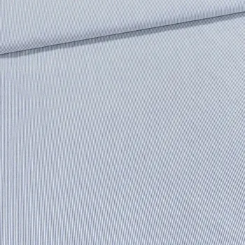 Košilovina bavlněná / batist, tenký modro-bílý proužek, š.150cm (látka v metráži)