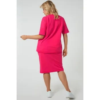 Dámská sukně Sukně Italian Fashion Stella Midi - bavlna Fuksiová XL