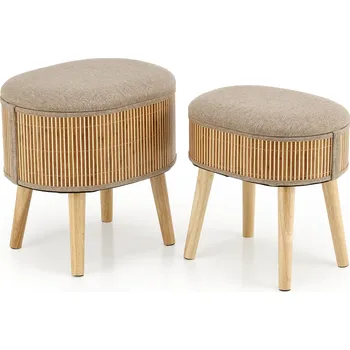 Taburet HALMAR TICO sada dvou taburetů béžová