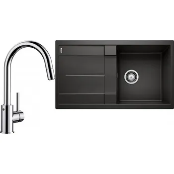 Granitový dřez Set RS Blanco Metra 5 S + Blanco Mida-S (antracit + chrom)