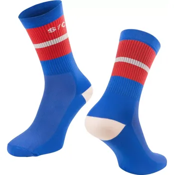 Pánské ponožky ponožky FORCE STRIPE dlouhé, modré L-XL/42-46