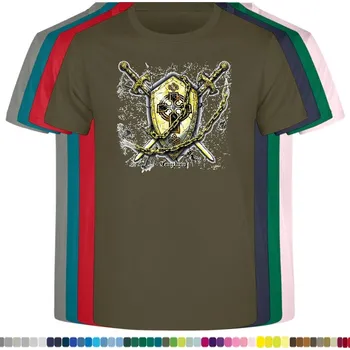 Pánská móda panske-levne-bavlnene-tricko-digi-potisk-rad-templaru Barva: Khaki, velikost: L