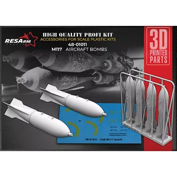 Plastikový model RESARM 1/48 M-117 American Fugan Bomb (4 pcs.)