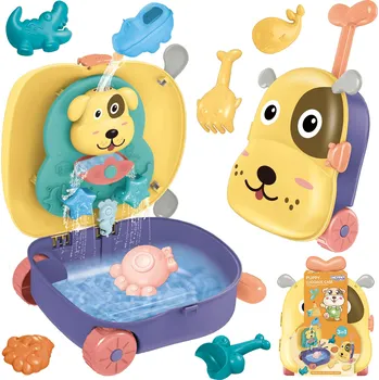 Hračka pro nejmenší Woopie WOOPIE Sand set 3v1 Kufřík pes + hračka do vody - 3 ks.