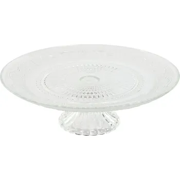 Podnos na dort Home ESPRIT Sklo Transparentní (29 x 29 x 9,2 cm)