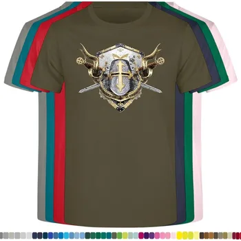 Pánské tričko panske-levne-bavlnene-tricko-digi-potisk-templar-rytir Barva: Khaki, velikost: XL