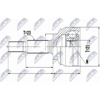 Sada kloubů, hnací hřídel NTY NPZ-RE-052