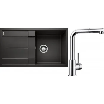 Kuchyňský dřez Set RS Blanco Metra 5 S + Blanco Mila-S (černá + chrom)