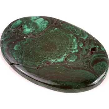 Korálek Kabošon Malachite Druzy č.4701 (52x36x5mm)