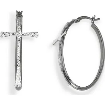 Náušnice Dámské náušnice Amen CERCHIO E CROCE BLACK