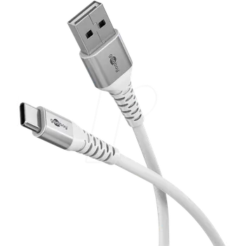 Datový kabel GOOBAY Kabel USB 2.0 USB A vidlice,USB C vidlice 2m bílá 0,48Gbps