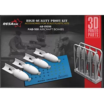 Plastikový model RESARM 1/48 FAB 100 H-E Aerial Bomb (4 pcs.)