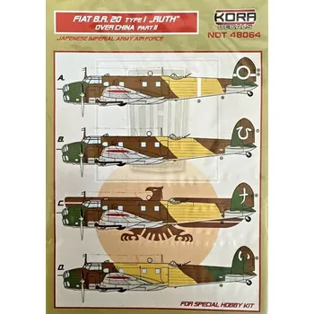 Plastikový model KORA Models 1/48 Decals Fiat BR.20 Ruth over China Part II