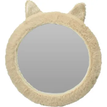 Zrcadlo Home Styling Collection Zrcadlo do dětského pokoje ve tvaru plýšové kočky s ušima, Ø 31 cm