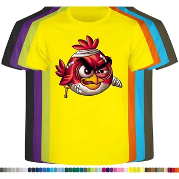 Pánské tričko panske-levne-bavlnene-tricko-digi-potisk-red-bird Barva: Yellow - žlutá, velikost: XS