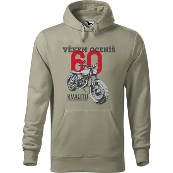 Pánská mikina Pánská mikina s potiskem Věkem oceníš kvalitu Velikost (muž): XL, Vyberte barvu: Světlá khaki