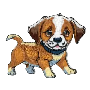 Nášivka Nažehlovací nášivka - štěně V (7,2 x 5,5 cm)