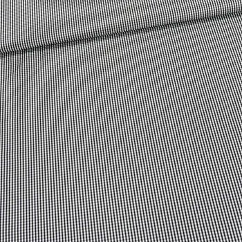 Košilovina bavlněná / batist, drobná černo-bílá kostička, š.150cm (látka v metráži)