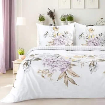 Povlečení Ložní souprava ELLA 16 bílá/fialová