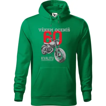 Pánská mikina Pánská mikina s potiskem Věkem oceníš kvalitu Velikost (muž): 2XL, Vyberte barvu: Středně zelená