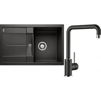 Granitový dřez Set RS Blanco Metra 45 S + Blanco Mili (antracit + antracit)