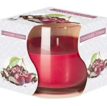 Svíčka Bispol Vonná svíčka ve skle - Chocolate - Cherry 100 g