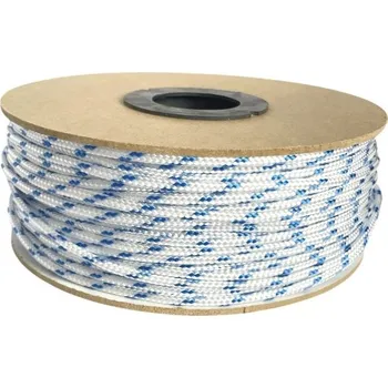 Lano BKshop PPF 4 Polypropylenové lano pletené s jádrem, průměr 4 mm, 100 m bílé