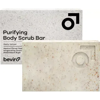 Sprchový gel Beviro Purifying Body Scrub Bar Zesty Vetiver 135 g - Tuhé tělové mýdlo s přírodním peelingem