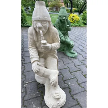 Zahradní dekorace Vodník s fajkou velký - pískový
