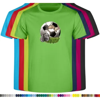 panske-levne-bavlnene-tricko-digi-potisk-stary-fotbal-mic Barva: Lime - limetková, velikost: XL