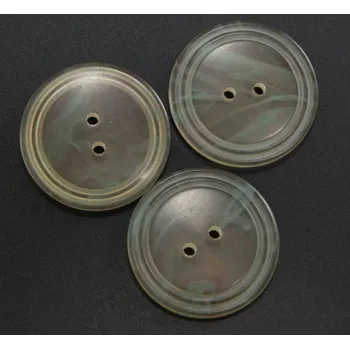 Knoflík Dírkový knoflík - průsvitný, modrý melír - průměr 2,5 cm