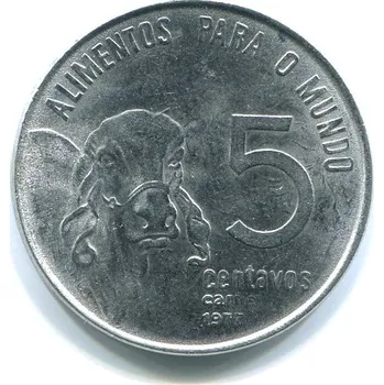 BRAZÍLIE. 5 centavos 1977.