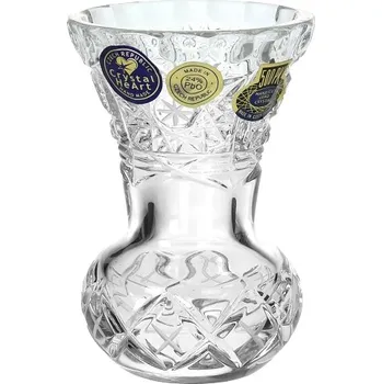Váza Bohemia Crystal hand cut Vázička mini 8 cm - bohatý brus 500PK