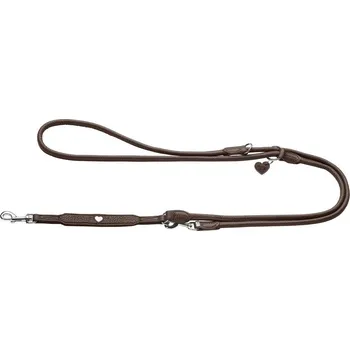 Vodítko pro psa HUNTER LOVE ROUND&SOFT nastavitelné vodítko - hnědá Hunter