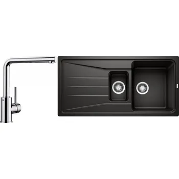 Kuchyňský dřez Set RS Blanco Sona 6 S + Blanco Mila (bílá soft + chrom)