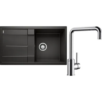 Granitový dřez Set RS Blanco Metra 5 S + Blanco Mili (antracit + chrom)