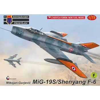Plastikový model Kovozávody 1/72 MiG-19S / Shenyang F-6 (4x camo)
