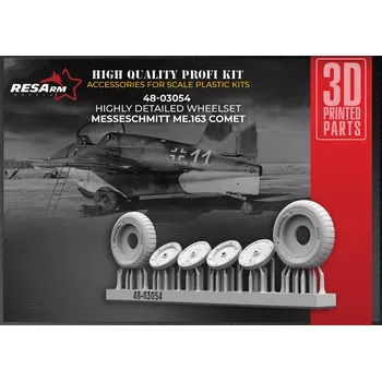 Plastikový model RESARM 1/48 Me 163 Comet wheels set type 2