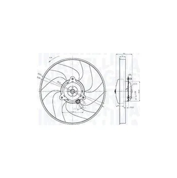 Chladič motoru Větrák, chlazení motoru MAGNETI MARELLI MTC866AX