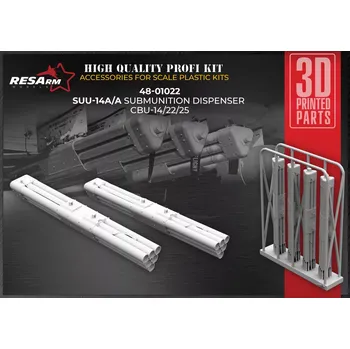 Plastikový model RESARM 1/48 Submunition Dispenser SUU-14A/A (4 pcs.)