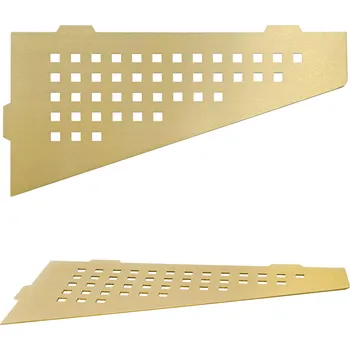 Koupelnový nábytek Rea Rea, kovová rohová koupelnová police 30x15 cm SF05, zlatá matná, REA-06015