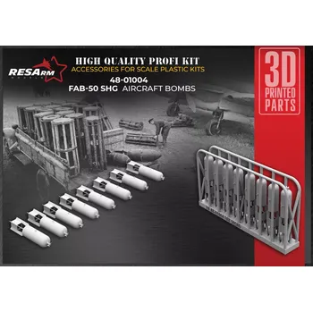 Plastikový model RESARM 1/48 FAB 50 SHG H-E Aerial Bomb (8 pcs.)