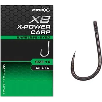 Rybářský háček Háčky Matrix X8 X-Power Carp 16 bez protihrotu