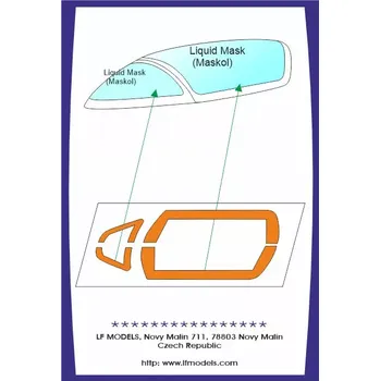 Plastikový model LF model 1/72 Canopy mask MB-326 Two seats (LF)